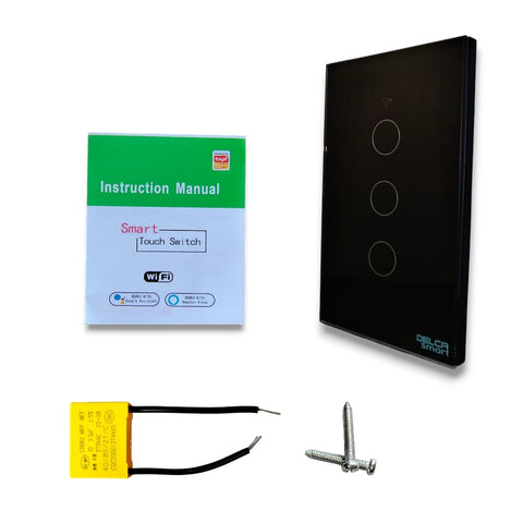 Delca Smart Interruptor Inteligente Híbrido WiFi/RF, 3 Vías