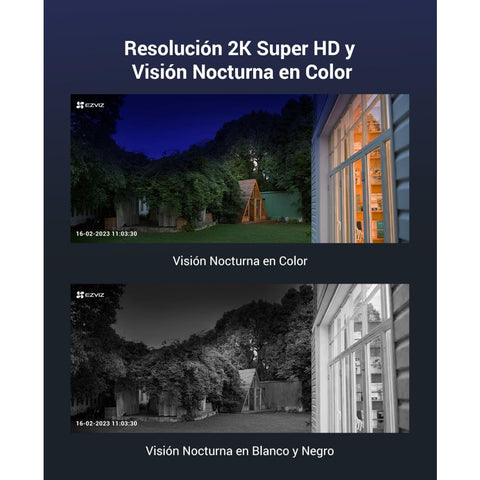 EZVIZ Cámara de Seguridad 4G Recargable para Exteriores, CS-EB8 (3MP,4GA)