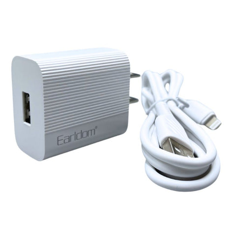 Earldom Cargador de Pared con Cable USB a Lightning (ES-161I)