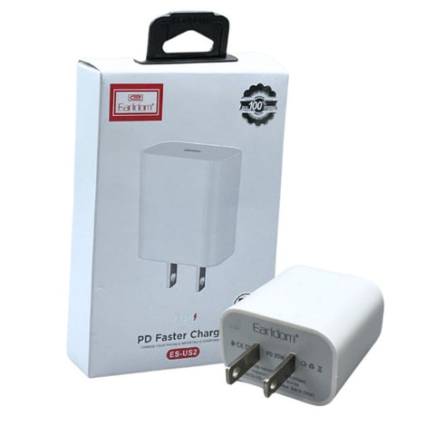 Earldom Cargador de Pared con Cable USB-C a USB-C (ES-US2)