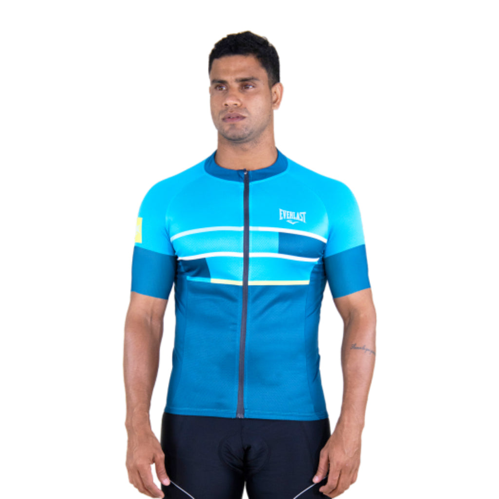 Everlast Camisa de Ciclismo Edge Aqua, para Hombre