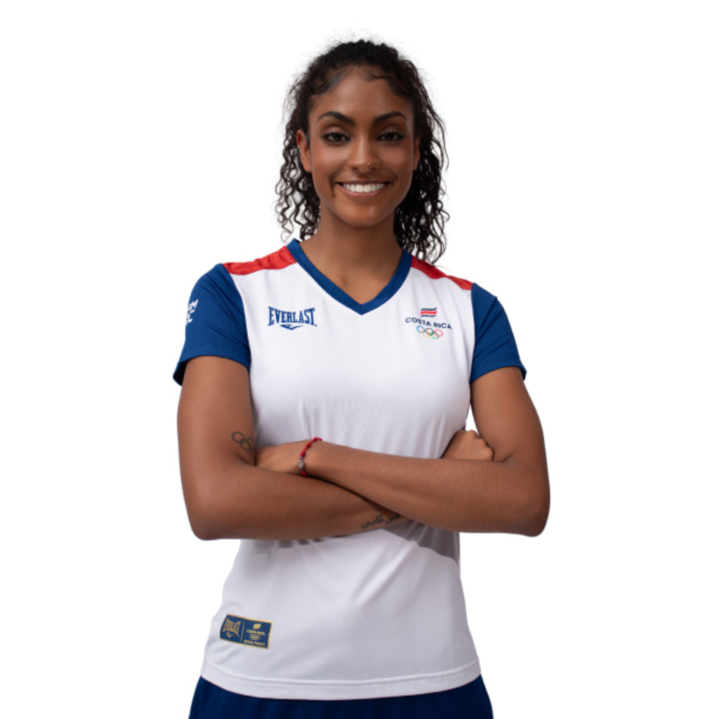 Everlast Camiseta Deportiva Comité Olímpico París 2024 Costa Rica Blanco, para Mujer