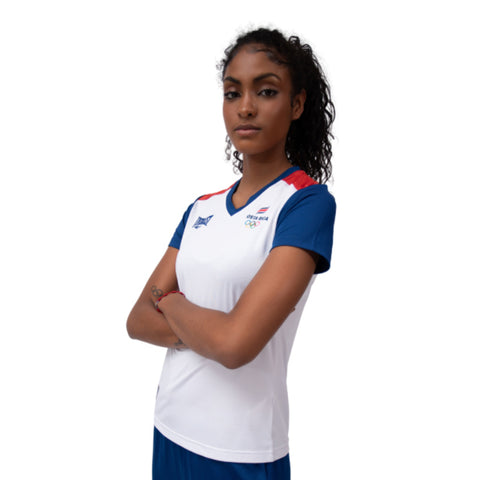 Everlast Camiseta Deportiva Comité Olímpico París 2024 Costa Rica Blanco, para Mujer