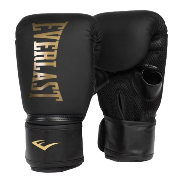 Everlast Guantes para Boxeo Elite Cardio, Negro/Dorado