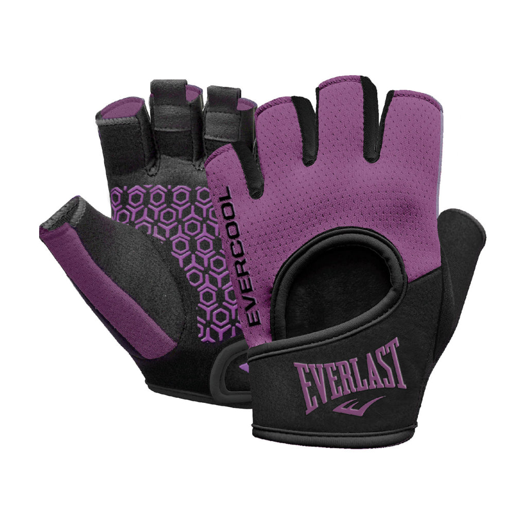 Everlast Guantes para Pesas Heather II, Negro/Púrpura