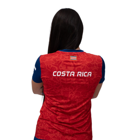 Everlast Camiseta Deportiva Comité Olímpico París 2024 Costa Rica Rojo, para Mujer