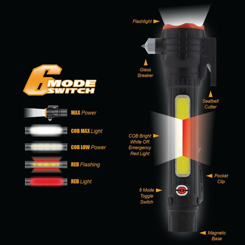 Farpoint Linterna de Emergencia 500 Lumenes Auto Tool, FLEL25012