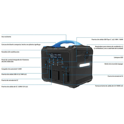 Forza Batería Portátil 1200W, FPP-T1200