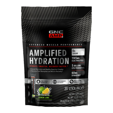 GNC Suplemento Deportivo de Hidratación AMP 20 Sobres, 156g