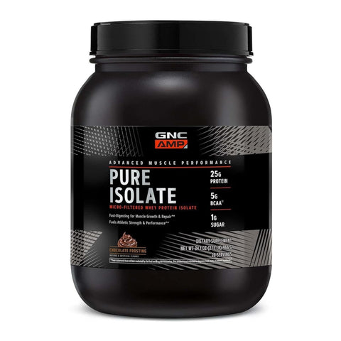 GNC Proteína AMP Pure Isolate Chocolate Frosting, 2.13 Libras