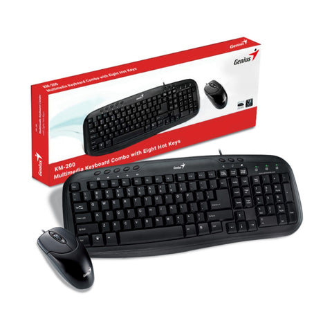 Genius Kit Teclado y Mouse Alámbrico Smart KM-200, 31330003401