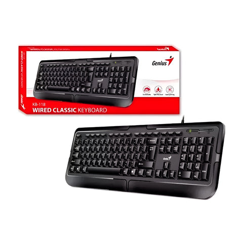 Genius Teclado Alámbrico KB-118 II, 31310051401