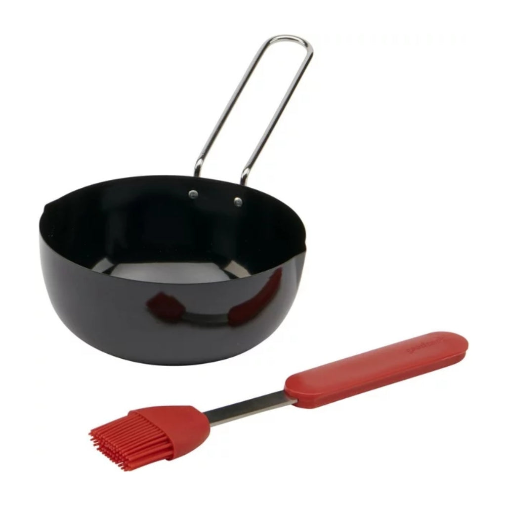 Good Cook Set Sartén con Brocha para Barnizar Comida BBQ, 2 Piezas