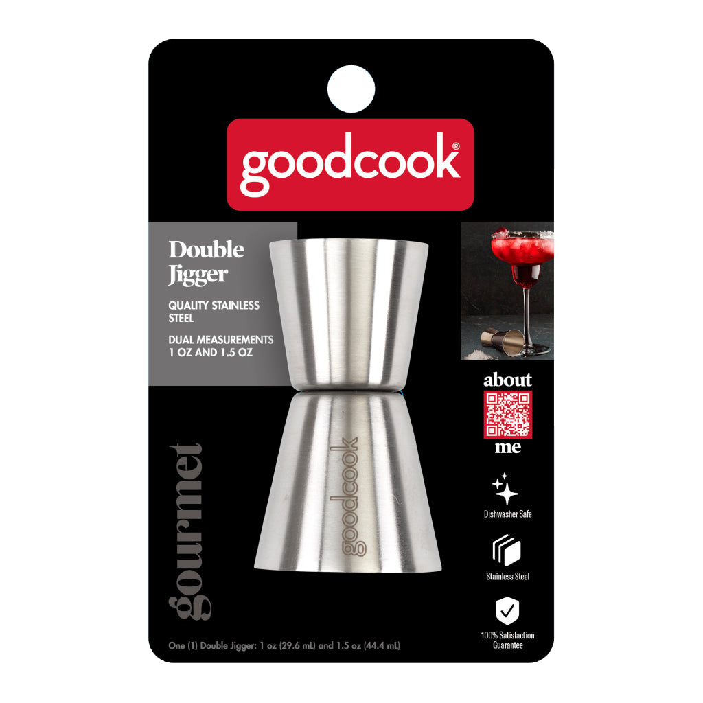 Good Cook Vaso Medidor Acero Inoxidable de 1 y 1,5 Onzas