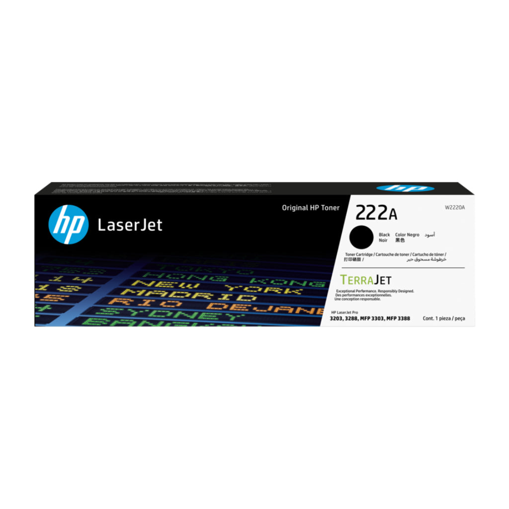 HP Cartucho de Tinta Original 222A Negro, W2220A