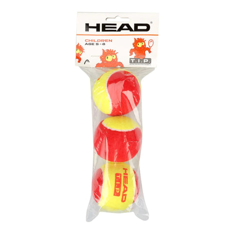 Head Set Bola de Tenis Tip Red para Niños, 3 Piezas