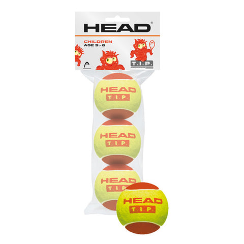 Head Set Bola de Tenis Tip Red para Niños, 3 Piezas