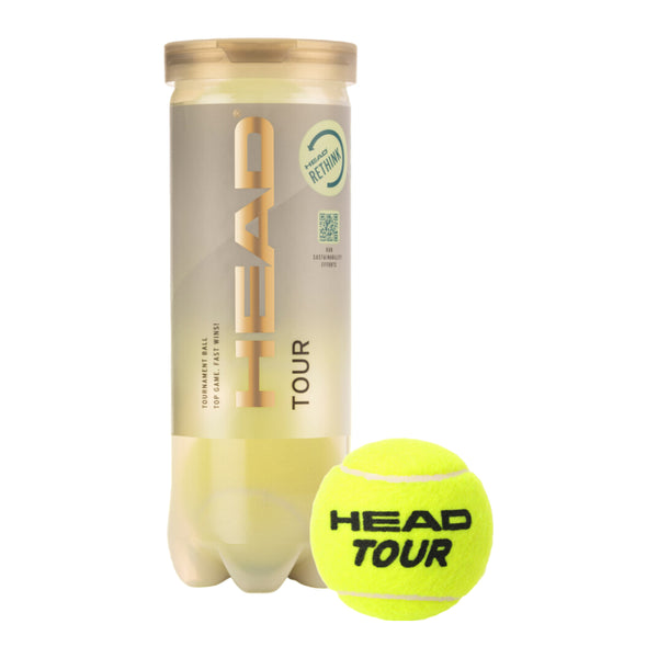 Head Set Bolas Tenis Tour Amarillo, 3 Piezas