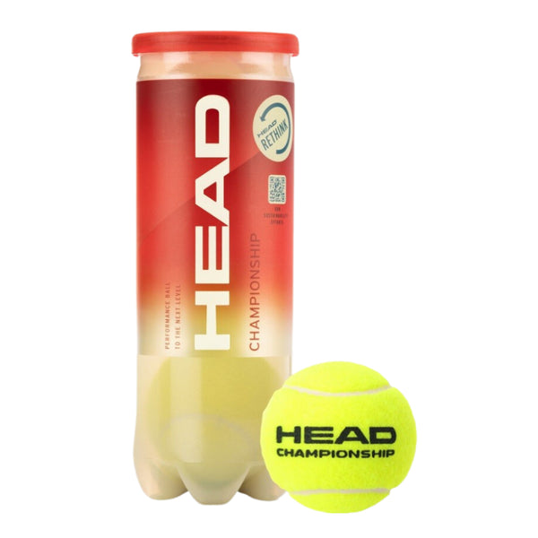 Head Set Bolas de Tenis Champioship Amarilla, 3 Piezas