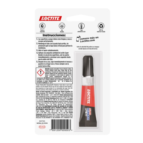 Henkel Pegamento Gel Super Bonder Flex Loctite, 3g