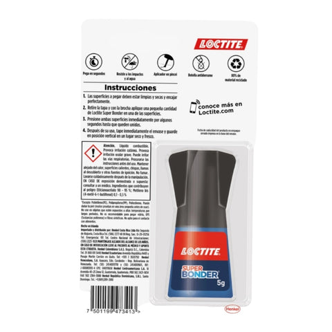 Henkel Pegamento Super Bonder con Pincel Loctite, 5g