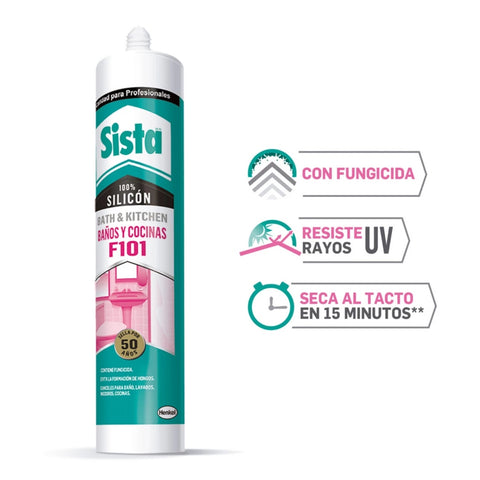 Henkel Silicón Transparente Baños/Cocinas Sista F101