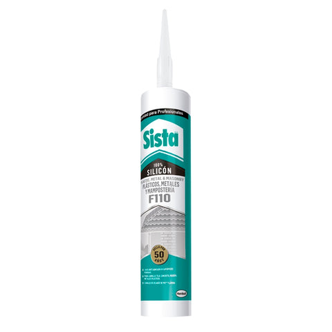 Henkel Silicón Transparente Plástico/Metal Sista F110, 300ml