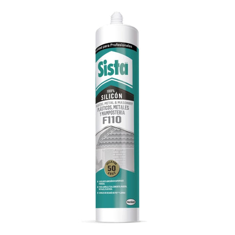 Henkel Silicón Transparente Plástico/Metal Sista F110, 300ml