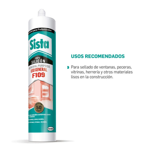 Henkel Silicón Uso General Sista F109, 300ml