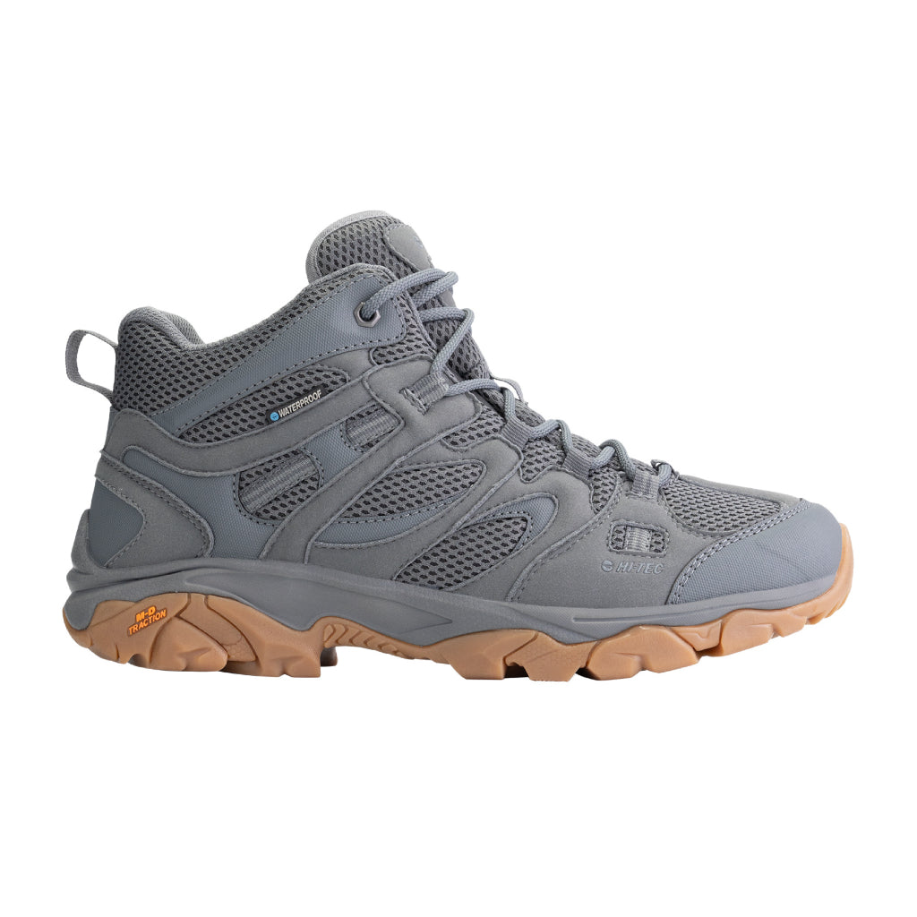 Hi-Tec Zapatos para Hiking Ravus Vent Lite Mid WP Gris, para Hombre