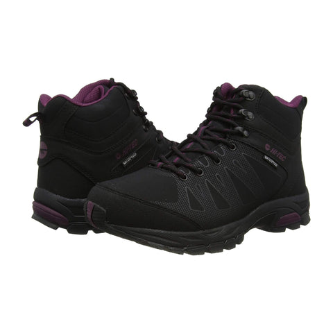 Hi-Tec Zapatos para Hiking Reven Mid WP Negro/Morado, para Mujer