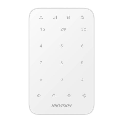 Hikvision Teclado Inalámbrico LED para Configuración de Alarmas, DS-PK1-E-WB