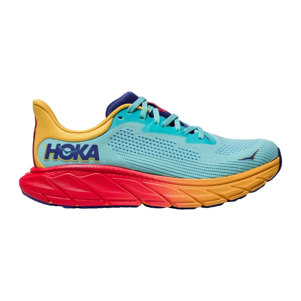 Hoka Tenis Arahi 7 Run Turquesa/Rojo/Amarillo, para Mujer