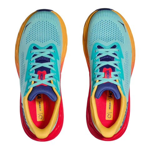 Hoka Tenis Arahi 7 Run Turquesa/Rojo/Amarillo, para Mujer