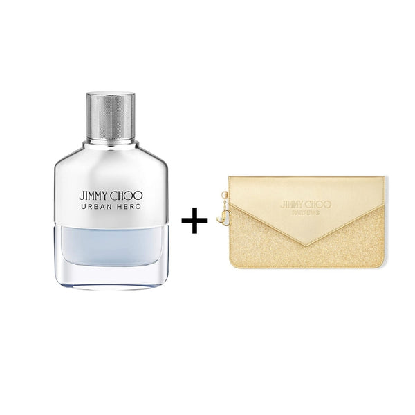 Jimmy Choo Perfume Urban Héroe para Hombre + Gratis Cartera de Mano, Gold