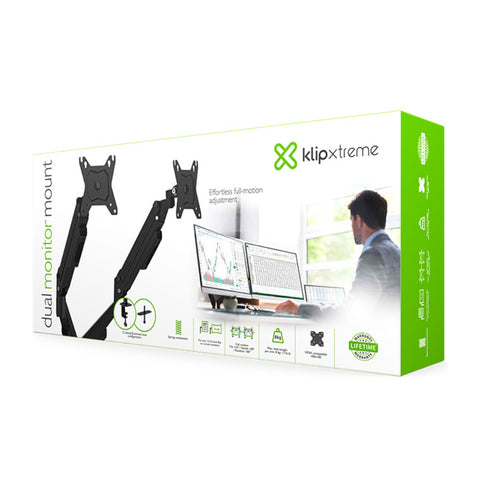 Klip Xtreme Soporte de Mesa Doble para Monitores de 13" a 32" (KMM-410)