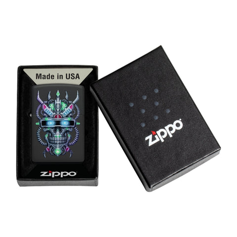 Zippo Encendedor Cyber Skull, Silver