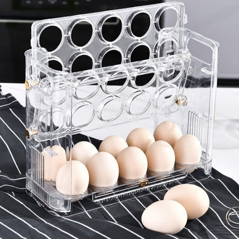 La Gotera Soporte Dispensador de Huevos para Refrigeradora, 3 Niveles