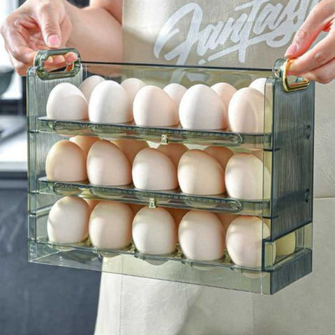 La Gotera Soporte Dispensador de Huevos para Refrigeradora, 3 Niveles