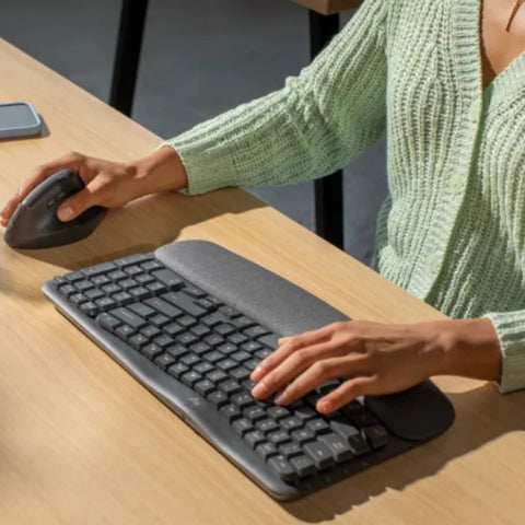 Logitech Teclado Inalámbrico Ergonómico Wave Keys en Inglés (920-011898)