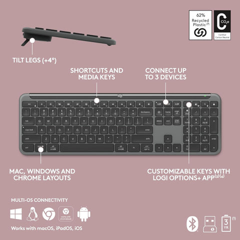 Logitech Teclado Inalámbrico Signature Slim K950 en Español