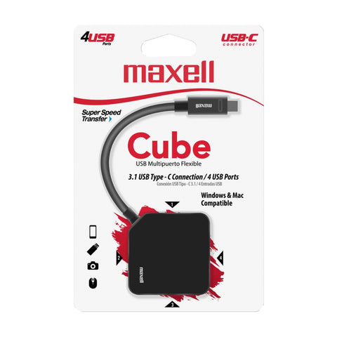 Maxell Hub 4 Puertos USB 2.0 Tipo C