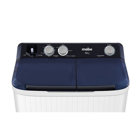 Mabe Lavadora Semiautomática 13 Kg, Blanco (LMDX3123HBAB0)