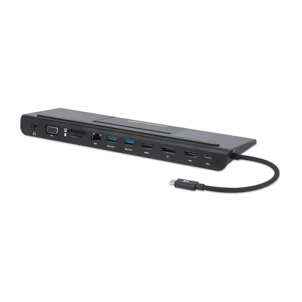 Manhattan Docking Station Usb-C Triple Monitor, 11 Puertos (153478)