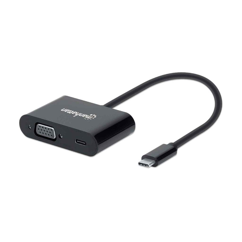 Manhattan Hub Adaptadot USB-C a VGA con Puerto PD, 153430