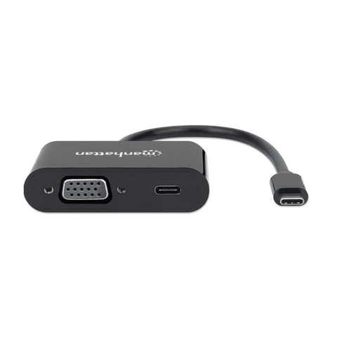 Manhattan Hub Adaptadot USB-C a VGA con Puerto PD, 153430