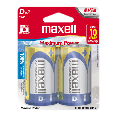 Maxell Baterías Alcalinas Tipo D