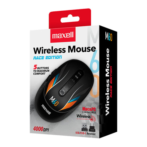 Maxell Mouse Inalámbrico Race Edition M60, Mowl-mr1