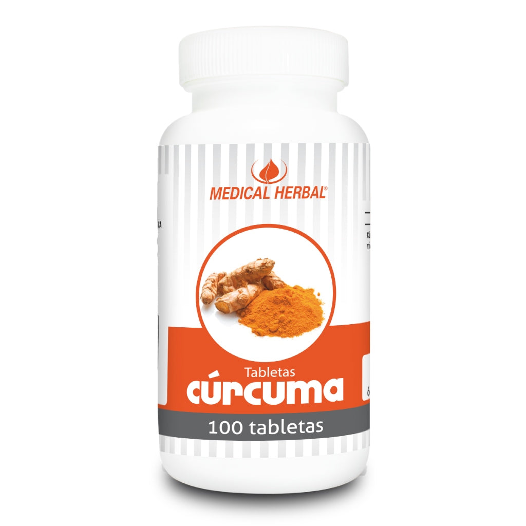 Medical Herbal Suplemento Alimenticio Cúrcuma Antiinflamatorio, 100 Tabletas