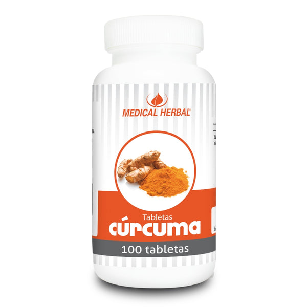 Medical Herbal Suplemento Alimenticio Cúrcuma Antiinflamatorio, 100 Tabletas